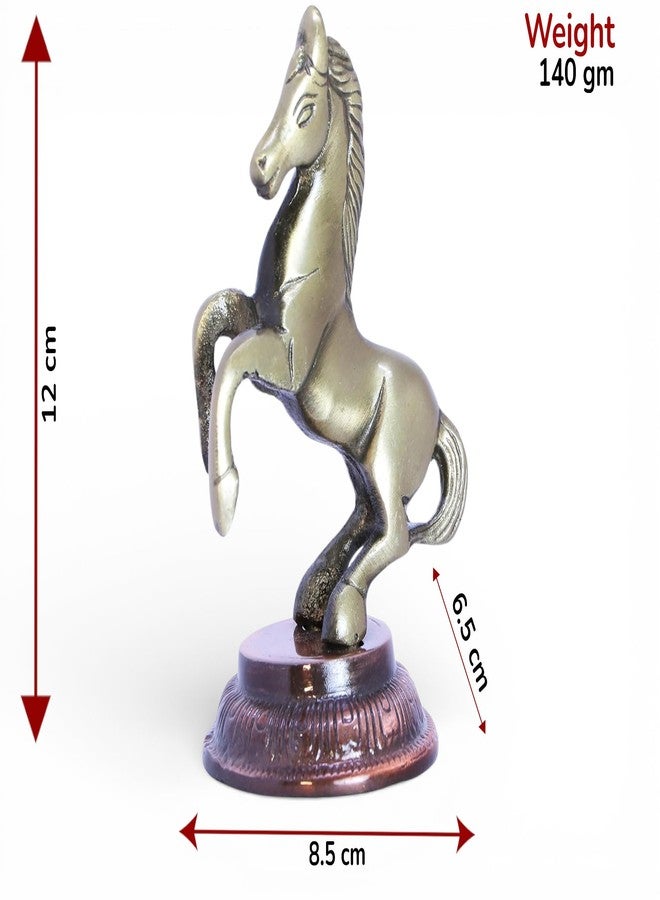 KridayKraft Metal Jumping Horse Statue for Wealth, Income, Shining and Bright Future (8.5 x 6.5 x 12 cm, Grey) - Image 2